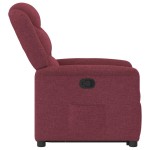 vidaXL Fotoliu rabatabil cu ridicare, roșu vin, material textil
