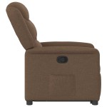 vidaXL Fotoliu rabatabil cu ridicare pe verticală, maro, textil