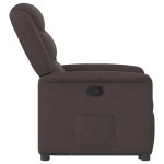 vidaXL Fotoliu rabatabil cu ridicare pe verticală, maro închis, textil
