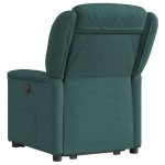 vidaXL Fotoliu rabatabil ridicare pe verticală, verde închis, textil vidaXL Fotoliu rabatabil ridicare pe verticală, verde închis, textil