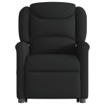 vidaXL Fotoliu rabatabil de masaj, cu ridicare, negru, material textil