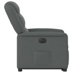 vidaXL Fotoliu electric rabatabil cu ridicare, gri închis, textil