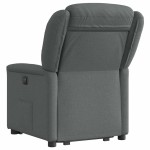vidaXL Fotoliu electric rabatabil cu ridicare, gri închis, textil