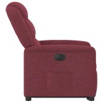 vidaXL Fotoliu electric rabatabil cu ridicare, roșu vin, textil