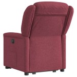 vidaXL Fotoliu electric rabatabil cu ridicare, roșu vin, textil