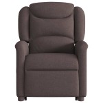 vidaXL Fotoliu electric rabatabil cu ridicare, maro închis, textil