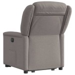 vidaXL Fotoliu electric rabatabil cu ridicare, gri taupe, textil