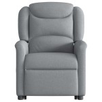 vidaXL Fotoliu electric masaj rabatabil cu ridicare, gri închis textil