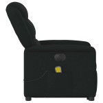 vidaXL Fotoliu electric de masaj rabatabil cu ridicare, negru, textil