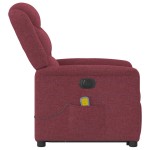 vidaXL Fotoliu de masaj electric rabatabil cu ridicare roșu vin textil vidaXL Fotoliu de masaj electric rabatabil cu ridicare roșu vin textil
