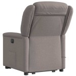 vidaXL Fotoliu electric masaj rabatabil cu ridicare, gri taupe, textil