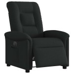 vidaXL Fotoliu rabatabil electric, negru, material textil