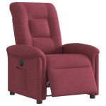 vidaXL Fotoliu rabatabil electric, roșu vin, material textil