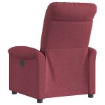 vidaXL Fotoliu rabatabil electric, roșu vin, material textil