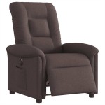vidaXL Fotoliu rabatabil electric, maro închis, material textil