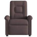 vidaXL Fotoliu rabatabil electric, maro închis, material textil