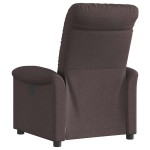 vidaXL Fotoliu rabatabil electric, maro închis, material textil