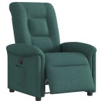 vidaXL Fotoliu rabatabil electric, verde închis, material textil vidaXL Fotoliu rabatabil electric, verde închis, material textil