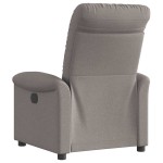vidaXL Fotoliu rabatabil electric, gri taupe, material textil