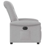 vidaXL Scaun reclinabil electric Cloud Grey Fabric