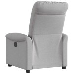 vidaXL Scaun reclinabil electric Cloud Grey Fabric