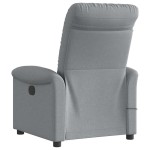 vidaXL Fotoliu electric de masaj rabatabil, gri deschis, microfibră