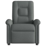 vidaXL Fotoliu electric de masaj rabatabil, gri închis, textil