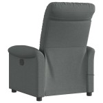 vidaXL Fotoliu electric de masaj rabatabil, gri închis, textil