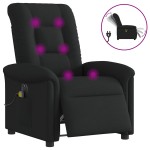 vidaXL Fotoliu electric de masaj rabatabil, negru, textil vidaXL Fotoliu electric de masaj rabatabil, negru, textil