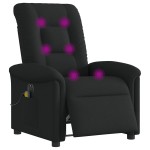 vidaXL Fotoliu electric de masaj rabatabil, negru, textil vidaXL Fotoliu electric de masaj rabatabil, negru, textil