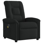 vidaXL Fotoliu electric de masaj rabatabil, negru, textil vidaXL Fotoliu electric de masaj rabatabil, negru, textil