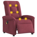vidaXL Fotoliu electric de masaj rabatabil, roșu vin, textil vidaXL Fotoliu electric de masaj rabatabil, roșu vin, textil
