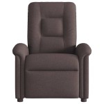 vidaXL Fotoliu electric de masaj rabatabil, maro închis, textil