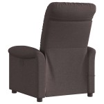 vidaXL Fotoliu electric de masaj rabatabil, maro închis, textil