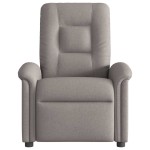 vidaXL Fotoliu electric de masaj rabatabil, gri taupe, textil
