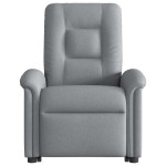 vidaXL Fotoliu rabatabil cu ridicare, gri deschis, material textil