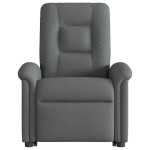 vidaXL Fotoliu rabatabil cu ridicare pe verticală, gri închis, textil