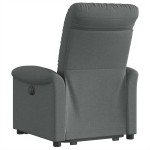 vidaXL Fotoliu rabatabil cu ridicare pe verticală, gri închis, textil