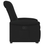 vidaXL Fotoliu rabatabil cu ridicare pe verticală, negru, textil