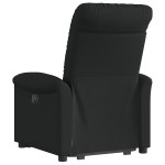 vidaXL Fotoliu rabatabil cu ridicare pe verticală, negru, textil