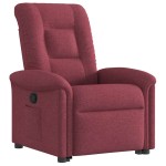 vidaXL Fotoliu rabatabil cu ridicare, roșu vin, material textil
