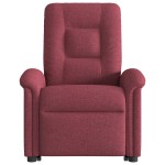 vidaXL Fotoliu rabatabil cu ridicare, roșu vin, material textil