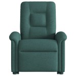 vidaXL Fotoliu rabatabil ridicare pe verticală, verde închis, textil vidaXL Fotoliu rabatabil ridicare pe verticală, verde închis, textil
