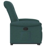 vidaXL Fotoliu rabatabil ridicare pe verticală, verde închis, textil vidaXL Fotoliu rabatabil ridicare pe verticală, verde închis, textil