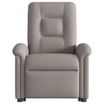 vidaXL Fotoliu rabatabil cu ridicare pe verticală, gri taupe, textil