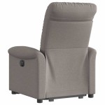 vidaXL Fotoliu rabatabil cu ridicare pe verticală, gri taupe, textil