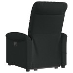 vidaXL Fotoliu rabatabil de masaj, cu ridicare, negru, material textil