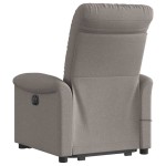 vidaXL Fotoliu rabatabil de masaj cu ridicare, gri taupe, textil