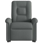 vidaXL Fotoliu electric rabatabil cu ridicare, gri închis, textil