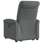 vidaXL Fotoliu electric rabatabil cu ridicare, gri închis, textil